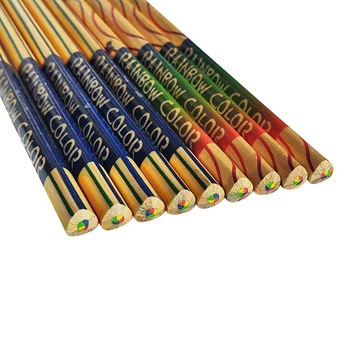 30 шт. Набор карандашей для рисования 4 в 1 Деревянный карандаш цвета радуги для раскрашивания школьных принадлежностей 5