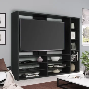 Опора развлекательного центра для телевизоров до 55 дюймов, черная подставка для телевизора мебель для гостиной тумба для телевизора