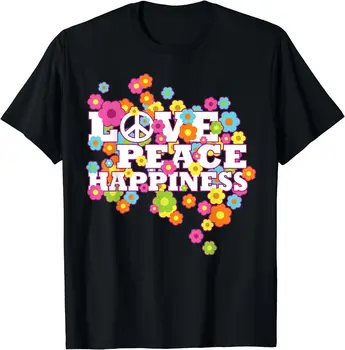 НОВЫЙ ЛИМИТИРОВАННЫЙ дизайн Love Happiness 60-х-70-х, лучшая идея подарка, футболка с длинными рукавами S-3XL