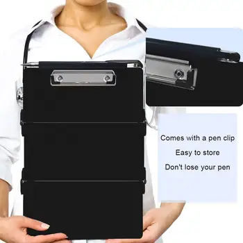 Шпаргалка для медсестер Tri-fold Nursing Clipboard Портативный Буфер обмена для медсестер из алюминиевого сплава с Tri-fold для здравоохранения