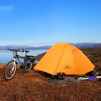 Naturehike Ультралегкая одноместная палатка для верховой езды, Открытый двойной кемпинг, профессиональная двухслойная штормозащитная палатка из силиконовой ткани
