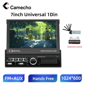 Camecho 1 Din Радио Автомобильный Стереозвук Универсальный 7-дюймовый MP5-Плеер Aux USB FM Bluetooth 1 DIN Зеркальная Ссылка Громкая связь Видео