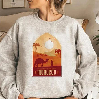 Maroc Morocco толстовки женская Зимняя уличная одежда 2023 Флисовые толстовки женская графическая рубашка с капюшоном 4