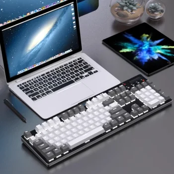 Многофункциональная механическая клавиатура MiFuny Алюминиевая 104 клавишная проводная RGB Офисная игровая клавиатура на заказ для портативных ПК 3