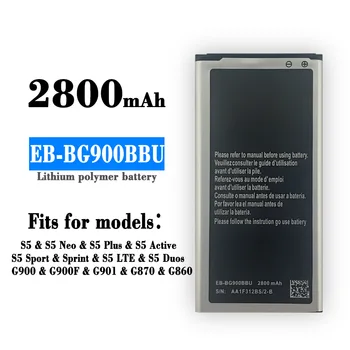   Высококачественный Сменный Аккумулятор Для Samsung S5 S5 Neo S5 Plus EB-BG900BBU, Встроенные в Мобильный Телефон Новые Аккумуляторы