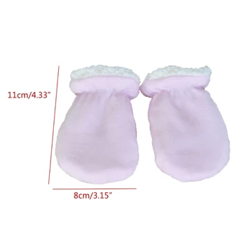 Толстые рукавицы с защитой от захвата для детей, мальчиков и девочек, новорожденных (в возрасте от 0 до 6 месяцев) 5