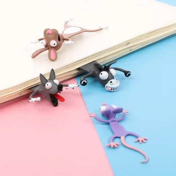 3D стерео закладки Оригинальный милый кот из ПВХ, креативные книжные маркеры в стиле мультяшных животных, подарки для студентов, школьные принадлежности