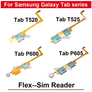 Устройство для чтения sim-карт Держатель SD-карты Гибкий кабель Запасные части для Samsung Galaxy Tab T520 T525 P600 P605