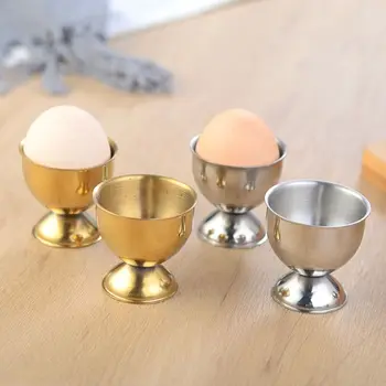 4шт Портативных Стаканчиков для вареных яиц Универсальный Удобный Держатель для яиц-Пашот Подставка для яиц из нержавеющей Стали Кухонные Инструменты 2