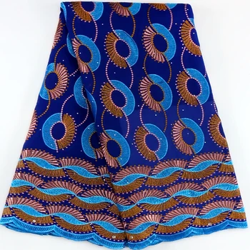 Африканская кружевная ткань с камнями из вуали высокого качества 2023, Нигерийская хлопчатобумажная сухая кружевная ткань с камнями для пошива свадебных платьев для вечеринок