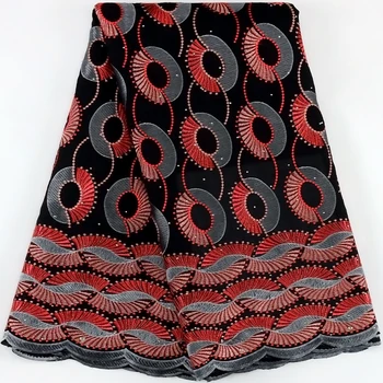 Африканская кружевная ткань с камнями из вуали высокого качества 2023, Нигерийская хлопчатобумажная сухая кружевная ткань с камнями для пошива свадебных платьев для вечеринок 3