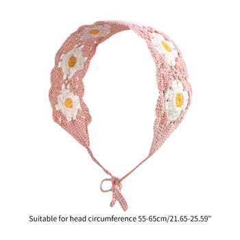 Эластичный шарф для волос с цветочным рисунком, шарфы для волос для девочек, солнцезащитный платок для улицы, прямая поставка 5