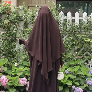 Удлиненный Треугольный Платок Химар Хиджаб Дубайский Турецкий Головной Убор Головной Платок Для Женщин Исламская Вуаль Мусульманка (Без Платья)