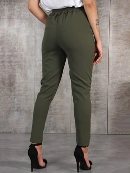 2023 новые Весенне-летние Осенние повседневные Тонкие Шифоновые брюки для женщин с высокой талией, черные брюки цвета хаки, зеленые Женские брюки 3