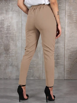 2023 новые Весенне-летние Осенние повседневные Тонкие Шифоновые брюки для женщин с высокой талией, черные брюки цвета хаки, зеленые Женские брюки 5