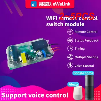 2 ~ 5ШТ WIFI Light Smart Switch Одиночный Модуль Модификации Пожарных Выключателей Нет Необходимости в Нейтральном Проводе Alexa Home 0
