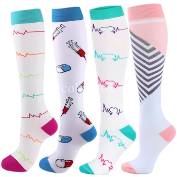24 Цвета компрессионных носков с давлением 15-20 мм рт. ст. - лучшие спортивные и медицинские носки для мужчин и женщин, для бега, полетов, путешествий