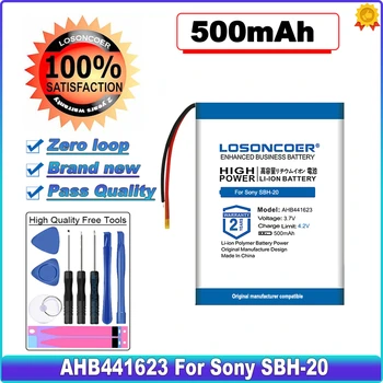 LOSONCOER 500mAh 381424 AHB441623 Аккумулятор для Беспроводной гарнитуры Sony SBH-20 SBH56 в наличии