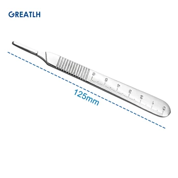 Два варианта типа 3 # 4 # Рукоятка ножа Ручка скальпеля Ортопедический инструмент из нержавеющей стали 4