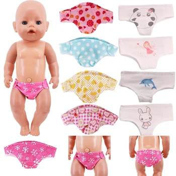 Трусики для куклы-Реборн, Нижнее белье с милым рисунком, аксессуары для трусиков, подходит для куклы-новорожденного 43 см, куклы-американки 18 дюймов, подарки для девочек