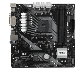 B450 B450M Материнская плата ASRock B450M Pro4-F AM4 64 ГБ DDR4 PCI-E 3,0 4 × SATA III USB3.1 HDMI Micro ATX поддержка процессора Ryzen 7 1700 1