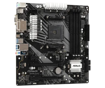 B450 B450M Материнская плата ASRock B450M Pro4-F AM4 64 ГБ DDR4 PCI-E 3,0 4 × SATA III USB3.1 HDMI Micro ATX поддержка процессора Ryzen 7 1700 2
