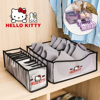 Органайзер для одежды Hello Kitty Брюки Коробка для хранения джинсов Органайзер для одежды Kawaii Нижнее белье Бюстгальтер Коробка для носков