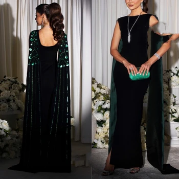 Mesprit Высококачественные Изысканные Вечерние платья Русалки с драгоценными Камнями на бретельках, Атласное платье на заказ длиной до Анке 0