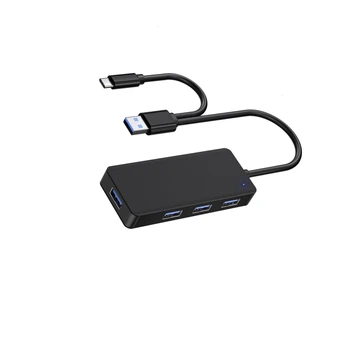 USB-концентратор, 4-портовый Ультратонкий USB-концентратор для передачи данных с 2-полосным USB-кабелем Type-c USB для Ноутбука для 0