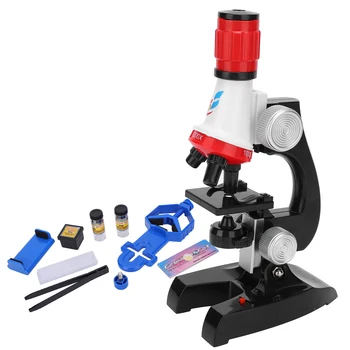Детский Биологический Микроскоп Игрушка 100X 400X 1200X Микроскоп Со Светодиодной Подсветкой Научная Ранняя Развивающая Игрушка В Подарок Для Детей 0