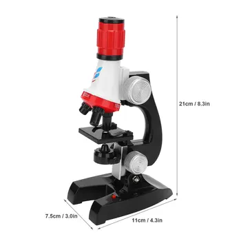 Детский Биологический Микроскоп Игрушка 100X 400X 1200X Микроскоп Со Светодиодной Подсветкой Научная Ранняя Развивающая Игрушка В Подарок Для Детей 4