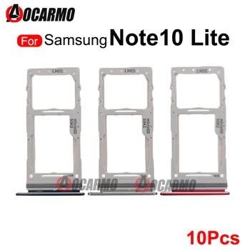 10 шт./лот Лоток Для Двух Sim-карт Samsung Galaxy Note10 Lite Слот Для SIM-карты microSD Держатель Адаптера Запасные Части
