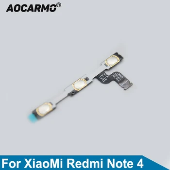 Aocarmo Кнопка включения / выключения громкости, кнопка увеличения / уменьшения громкости, гибкий кабель, запасные части для XiaoMi Redmi Note 4