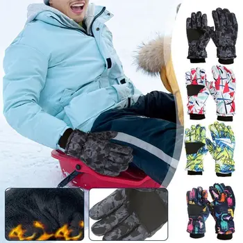 Зимние Лыжные перчатки Уличные водонепроницаемые теплые перчатки Перчатки для сноуборда в холодную погоду Теплые инструменты для мальчиков и девочек