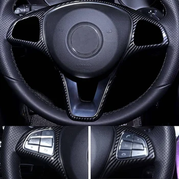Накладка на панель рулевого колеса для Mercedes Benz W213 W205 X253 C E GLC 2014-2017 (текстура из углеродного волокна) 3