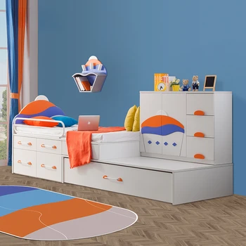 Детская кровать, кровать половинной высоты, кровать-платформа на полу, плавающее окно, кровать-шкаф, тип детской комнаты, с комбинацией