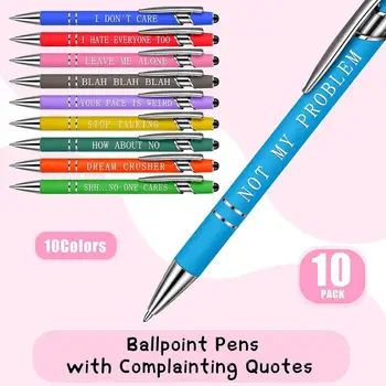 Забавные ручки Настольные ручки с сенсорным экраном 10 штук Шариковых ручек Офисный вдохновляющий стилус с сенсорным экраном, ободряющий 1
