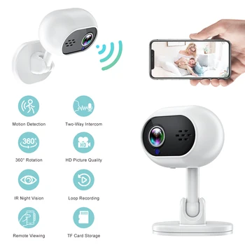WiFi IP-камера 1080P HD Интеллектуальное беспроводное двустороннее аудио Ночного видения Обнаружение движения Регистратор безопасности Наблюдение за умным домом Новый