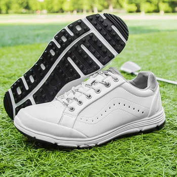 Профессиональный Большой Размер 39-48 Мужская Спортивная Обувь Для Гольфа Тренировочная Удобная Мужская Спортивная Обувь Для Гольфистов с Шипами