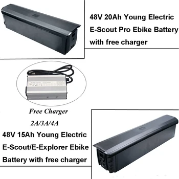 Аккумулятор для электровелосипеда Young 48V 15Ah 20Ah литий-ионный аккумулятор для электровелосипеда E-Scout Pro E-Explorer
