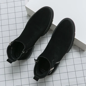 Мужские кожаные водонепроницаемые ботильоны Chukka на шнуровке, оксфордские модельные ботинки, повседневная деловая повседневная обувь для мужчин 1