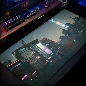 Противоскользящий дизайн с большим резиновым краем, подходящий для больших компьютеров и ноутбуков, коврик для офисного стола, игровой коврик для мыши Neon Art 3