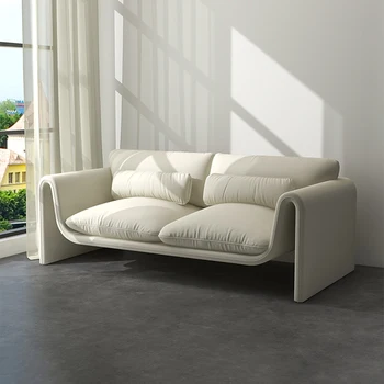 Минималистский диван в скандинавском стиле 3-местный Xxl, современный белый диван, Дизайнерская Эргономичная Необычная Мягкая мебель для чтения, Канапе, Салон для дома