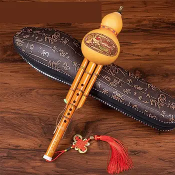 Флейта Хулуси, тыквенная флейта, бамбуковая Хулуси с чехлом для начинающих меломанов 2