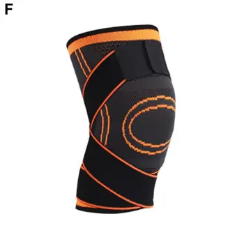 Поддерживающий коленный бандаж с компрессионным рукавом, дышащие наколенники с крепежной лентой для защиты от ударов, компрессия от пота