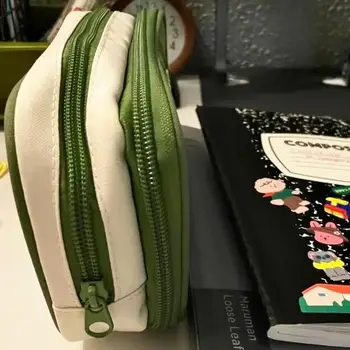 Привлекательный зеленый цвет, удобная в переноске ручка, сумка-органайзер, Износостойкие школьные принадлежности 3
