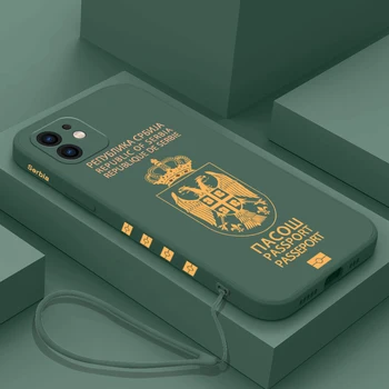 Ливанская Обложка Для Паспорта Чехол Для Телефона iPhone 15 14 13 12 11 Pro Max Mini X XR XS MAX SE 8 7 Plus Силиконовые Чехлы с Ремешком для рук