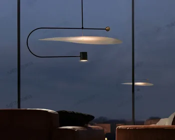 Простое искусство, Скандинавский Современный ресторан, Офисная Люстра, креативный светильник в форме линии