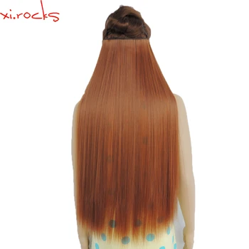 wjz12070 /30J 5 штук Xi.rocks парики с заколкой в Волосах Синтетической Длины Для Наращивания Прямые Зажимы для париков Из Матовой Меди