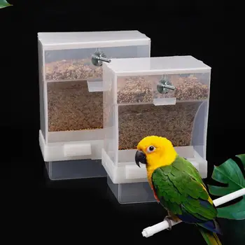 1 Комплект кормушки для домашних птиц Удобная Утолщенная коробка для корма для птиц Автоматическая подвесная кормушка для птиц Во дворе